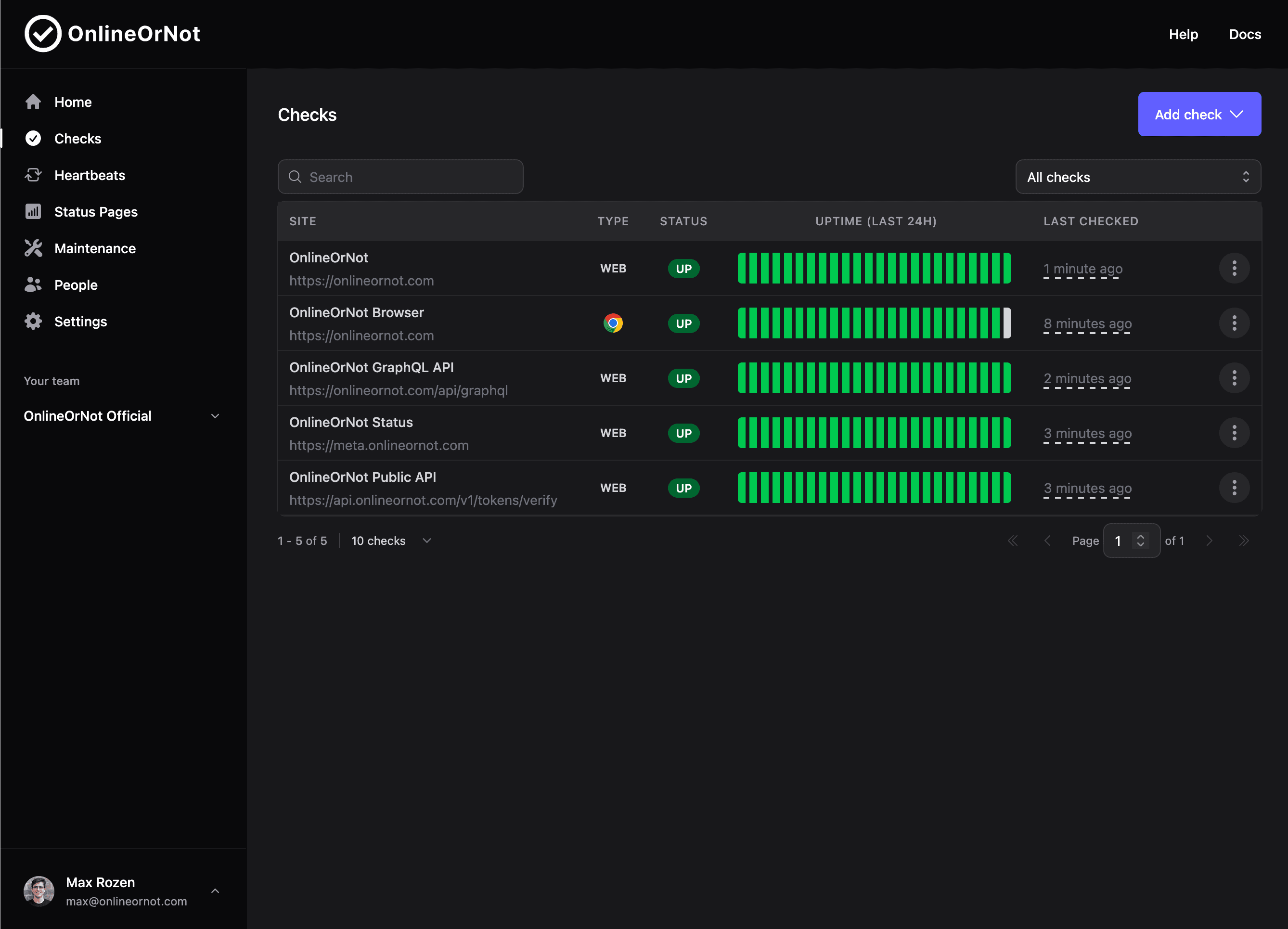 Dark mode - OnlineOrNot