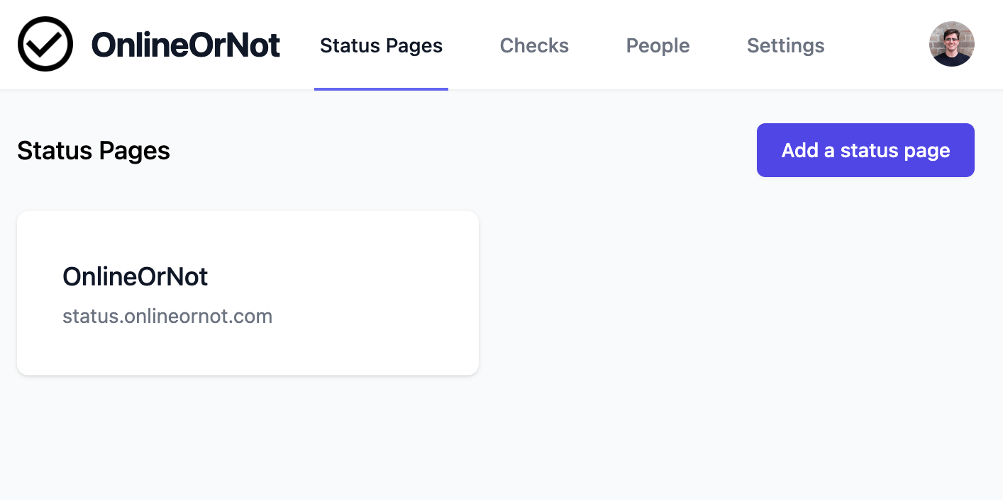 Status pages by OnlineOrNot