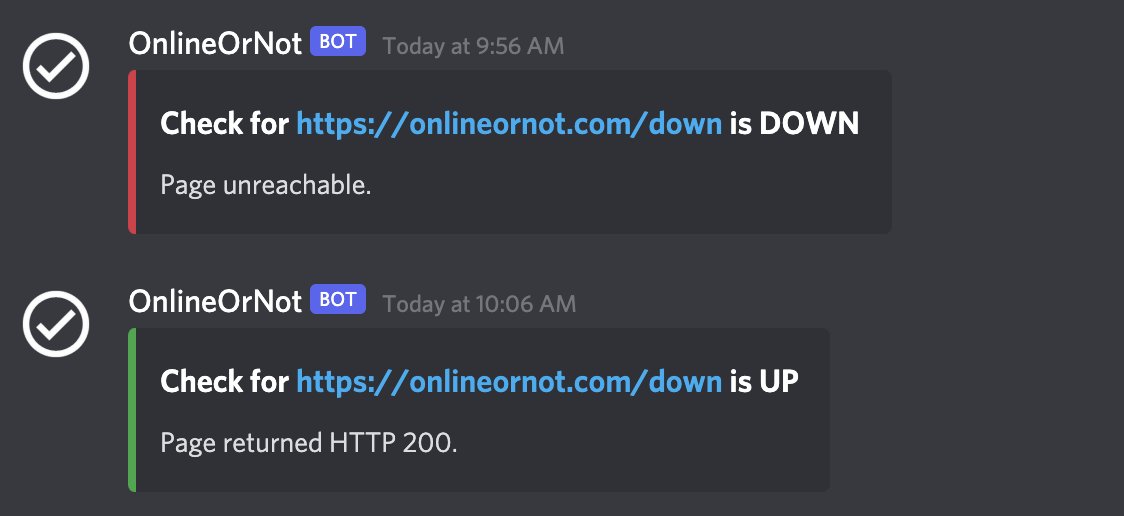 Slack Alerts by OnlineOrNot