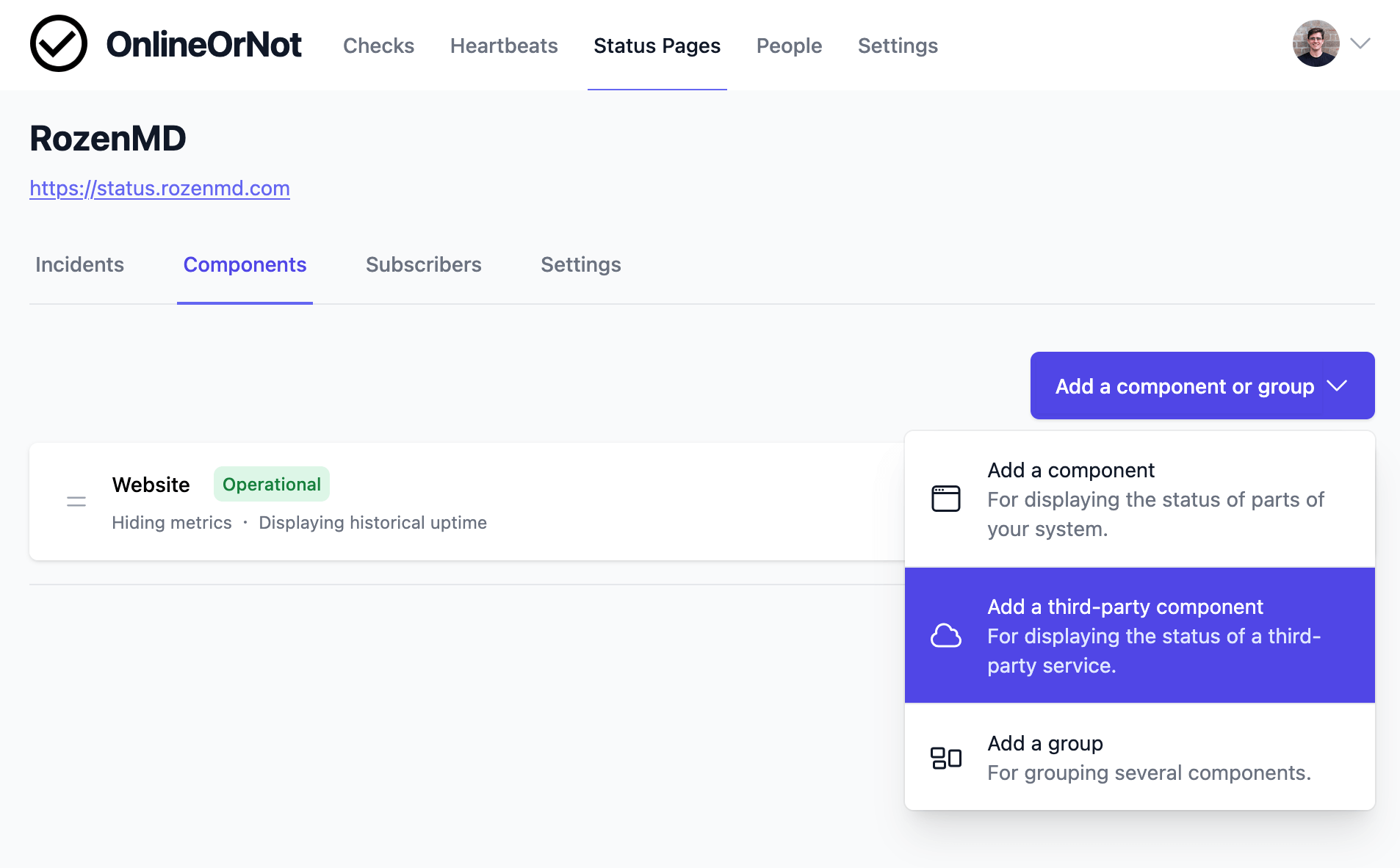 Add Third Party Component